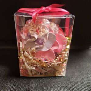 Bath Bomb - Cupcake With Pink and Yellow Icing and Sprinkles - Sleep Easy